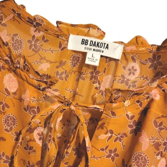 NWT BB Dakota by Steve Madden Midi Floral Chiffon Dress - Picture 7 of 8